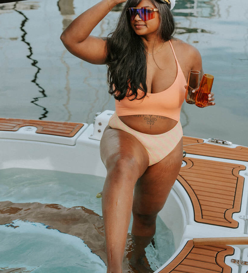 Half Moon Bay Monokini - NOW and THEN