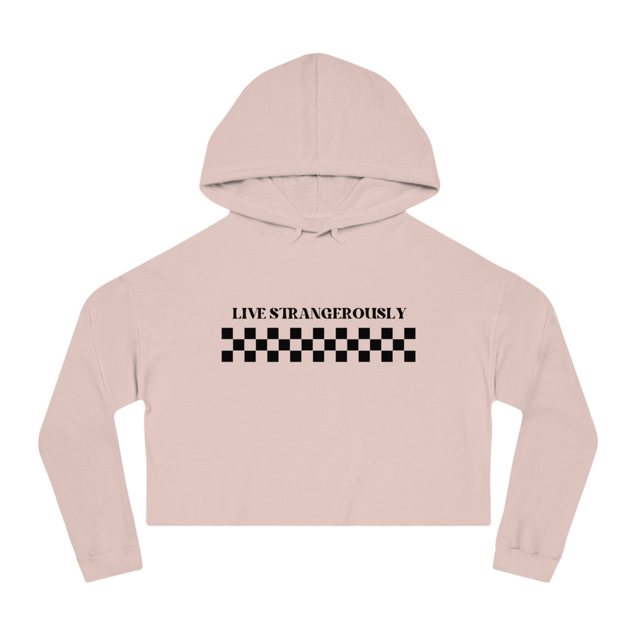 Strangerously Checkered Cropped Hoodie