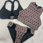 Ranger top, black. Destination top, Warrior. Moon Dunes bottom, Warrior