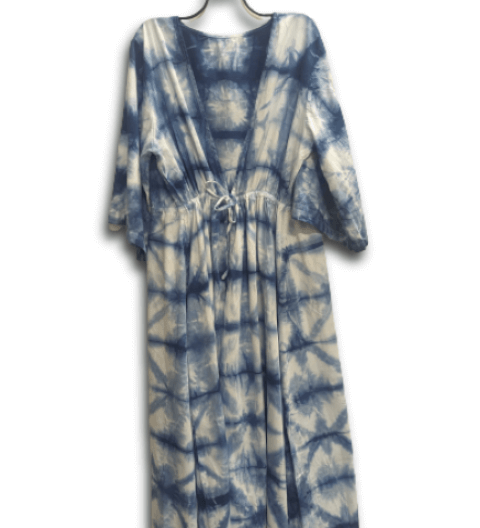 Risa long caftan hand dyed organic cotton coverup