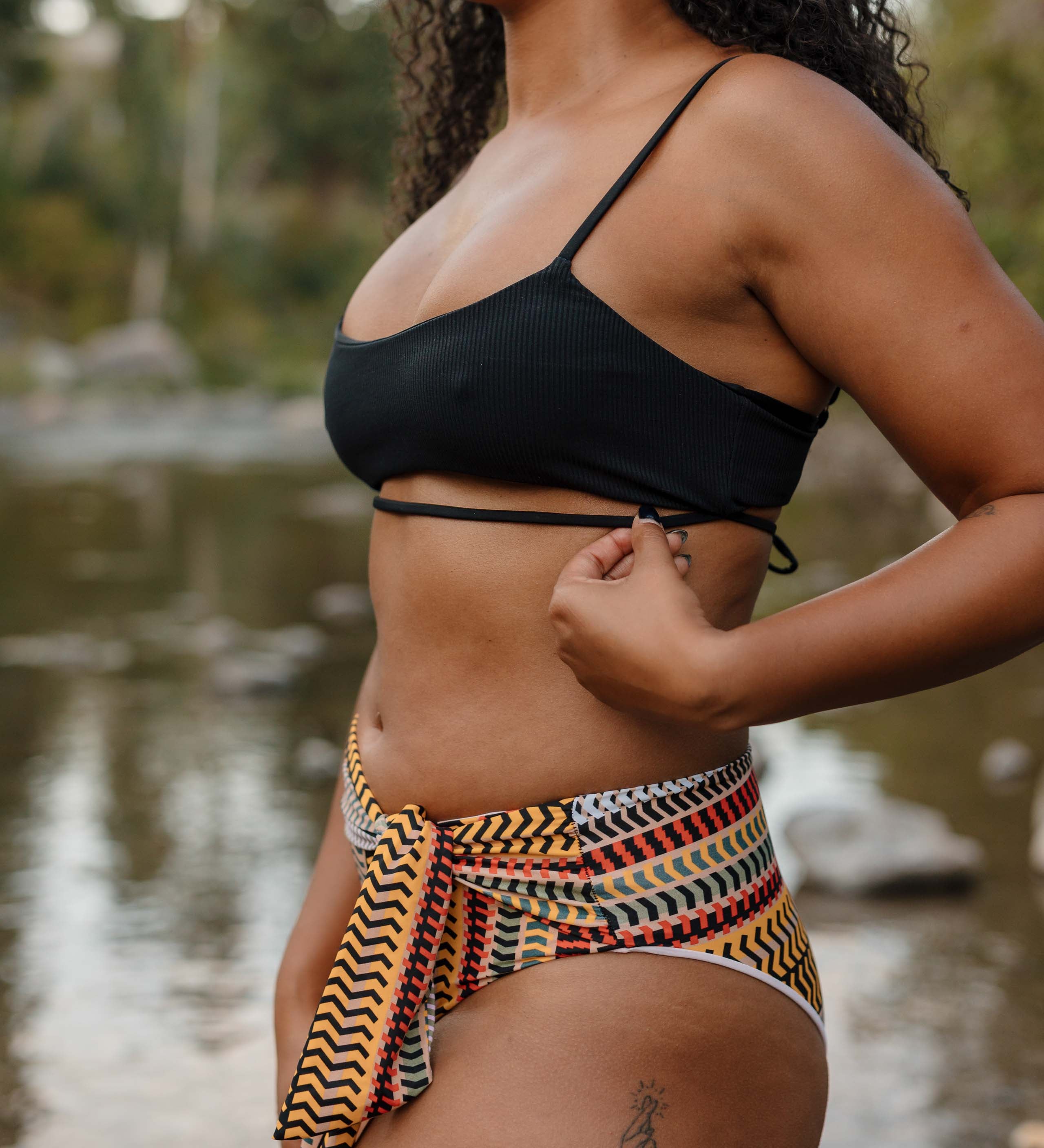 High Tied French Cut Bikini Bottoms - LOCAL'S SUMMER