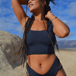 Boardwalk Crop Top Bikini Top - Strange Bikinis