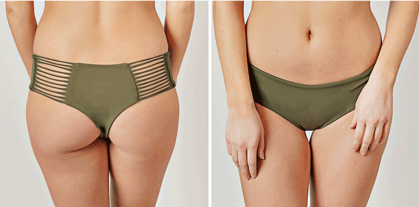 Ranger Reversible Thong Bikini Bottom, Laser Cut
